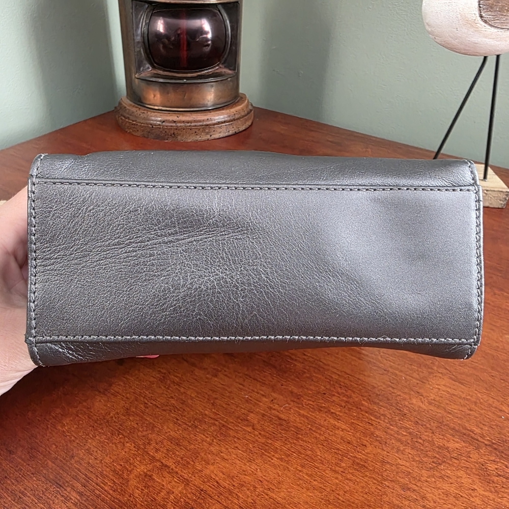 Coach 6108 Pearlized Mini Tote Gray Metallic Leather Bag Vintage - Picture 8 of 16